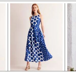 NWT Boden  Linen Maxi Halter Dress